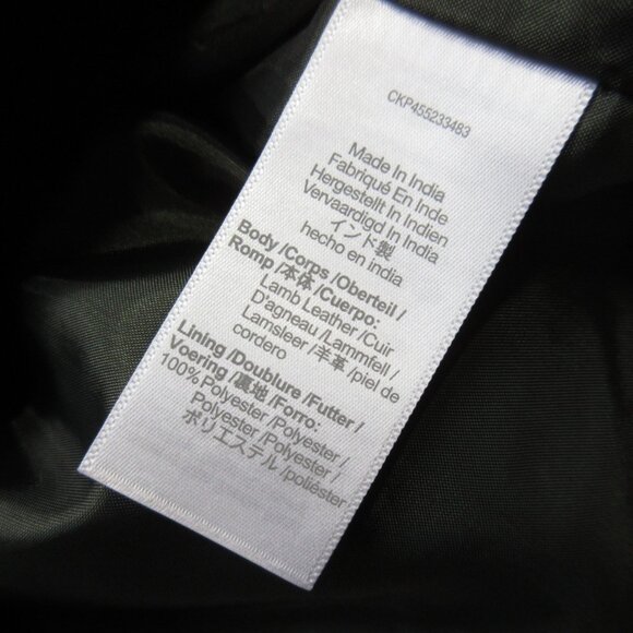 NWT Madewell The Washed Leather Motorcycle Jacket in Dark Forest Green M $525 - Picture 6 of 9